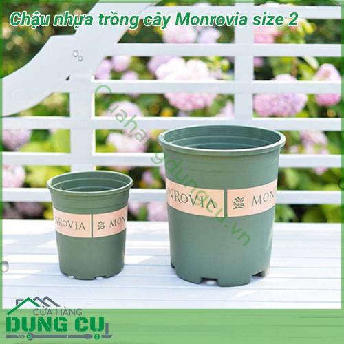 Chậu trồng cây Monrovia size 2 bền tốt, cao cấp, thích hợp dùng trồng cây tại nhà, trồng cây trên ban công, sân thượng. Phong cách Châu Âu mang lại vẻ đẹp sang trọng, đẳng cấp khi bạn trồng cây trong chậu hoặc làm quà tặng. 