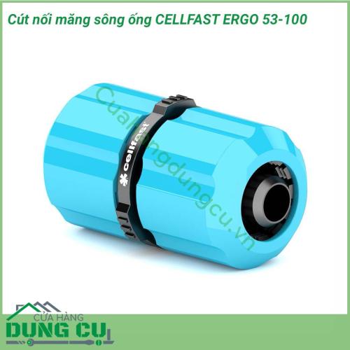 Cút nối măng sông ống Ergo phi 1/2 inch - 5/8inch 53-100 giúp kết nối, tháo lắp nhanh chóng, bền chặt 2 đầu ống nước Φ 13-16mm. Cút nối ống do tập đoàn nổi tiếng và uy tín trong lĩnh vực sản xuất thiết bị tưới, phụ kiện tưới Cellfast Ba Lan sản xuất.