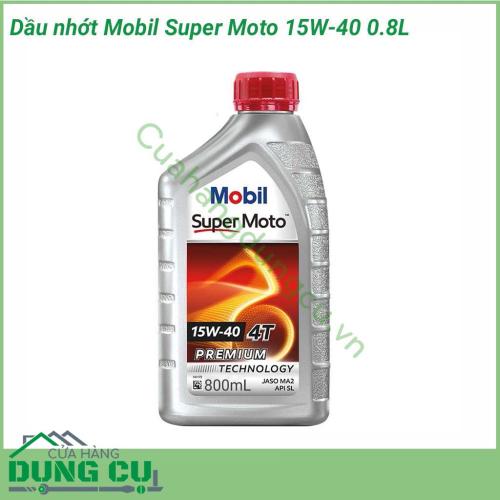 Dầu nhớt Mobil Super Moto 15W-40 0.8L Bôi trơn động cơ, hỗ trợ vận hành êm ái, chống mài mòn động cơ và các chi tiết máy. Tăng hiệu suất làm việc của máy.