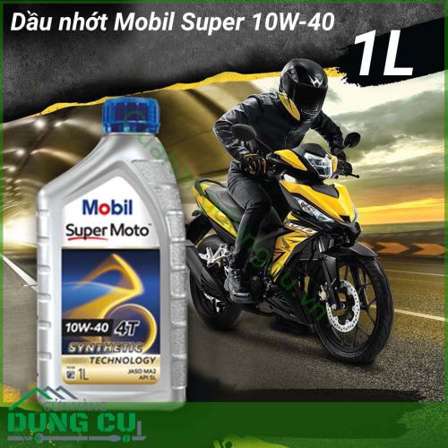 Dầu nhớt xe máy Mobil Super 10W-40 1L là dầu nhớt tổng hợp, được pha chế với công thức đủ tiêu chuẩn dành cho các loại xe đời mới nhất, bảo vệ tốt nhất cho động cơ xe của bạn trong thời gian dài.