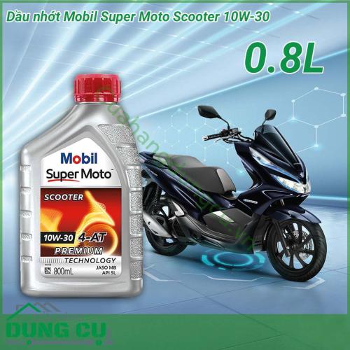 Dầu nhớt Mobil Super Moto Scooter 10W-30 0.8L Bôi trơn động cơ, hỗ trợ vận hành êm ái, chống mài mòn động cơ và các chi tiết máy.Tăng hiệu suất làm việc của máy