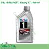 Dầu nhớt Mobil 1 Racing 4T 10W-40 là sản phẩm nhớt chính hãng chủ lực của tập đoàn nhớt Mobil nổi tiếng dành cho các dòng xe số động cơ lớn, đặc biệt là các loại xe mô tô, xe phân khối lớn hiện đại mới nhất hiện nay.