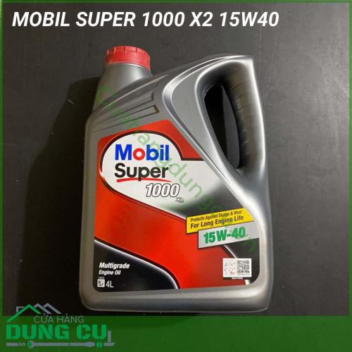 Dầu động cơ Mobil Super 1000 X2 15W-40 4L là dầu nhớt động cơ gốc khoáng cao cấp, được thiết kế nhằm mang lại sự bảo vệ và hiệu quả cao trong hầu hết các điều kiện vận hành. 