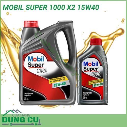 Dầu động cơ Mobil Super 1000 X2 15W-40 4L là dầu nhớt động cơ gốc khoáng cao cấp, được thiết kế nhằm mang lại sự bảo vệ và hiệu quả cao trong hầu hết các điều kiện vận hành. 