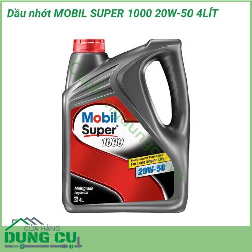 Dầu gốc khoáng Mobil Super 1000 20W-50 4L là dòng sản phẩm dầu động cơ khoáng cao cấp, được thiết kế để tăng cường cao cấp tính năng bảo vệ và hiệu suất hoạt động của động cơ.