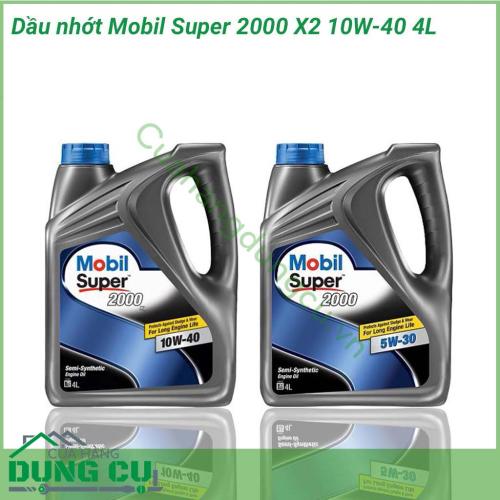 Dầu nhớt ô tô Mobil Super 2000x2 10W-40 4L là dòng sản phẩm dầu động cơ bán tổng hợp. Các tính năng và lợi ích Mobil Super 2000 đã được kiểm chứng trong công nghiệp giúp đảm bảo hiệu suất động cơ mà bạn mong muốn.