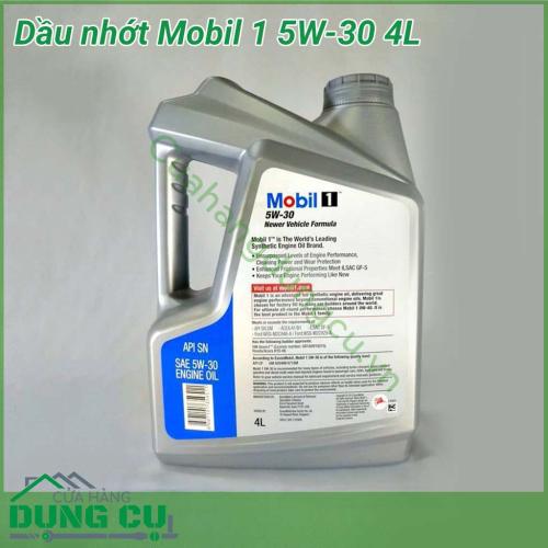 Nhớt động cơ Mobil 1 5W-30 4L là sản phẩm tuyệt hảo. Sản phẩm là loại dầu được thiết kế cho động cơ xăng và diesel mới nhất giúp cung cấp hiệu suất vận hành tối ưu, cung cấp nguồn năng lượng sạch và chống mài mòn cho động cơ của bạn.