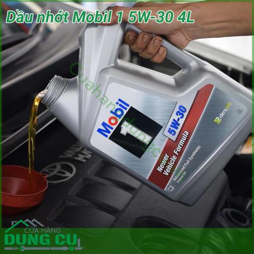 Nhớt động cơ Mobil 1 5W-30 4L là sản phẩm tuyệt hảo. Sản phẩm là loại dầu được thiết kế cho động cơ xăng và diesel mới nhất giúp cung cấp hiệu suất vận hành tối ưu, cung cấp nguồn năng lượng sạch và chống mài mòn cho động cơ của bạn.