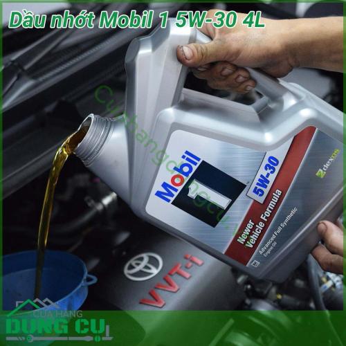 Nhớt động cơ Mobil 1 5W-30 4L là sản phẩm tuyệt hảo. Sản phẩm là loại dầu được thiết kế cho động cơ xăng và diesel mới nhất giúp cung cấp hiệu suất vận hành tối ưu, cung cấp nguồn năng lượng sạch và chống mài mòn cho động cơ của bạn.