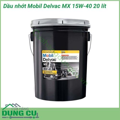 Dầu động cơ xe tải Mobil Delvac MX 15W-40 20L là dầu động cơ hiệu suất cao mang lại sự bôi trơn tuyệt vời cho động cơ diesel nhằm nâng cao tuổi thọ của động cơ. Mang đến sự an tâm khi sử dụng.