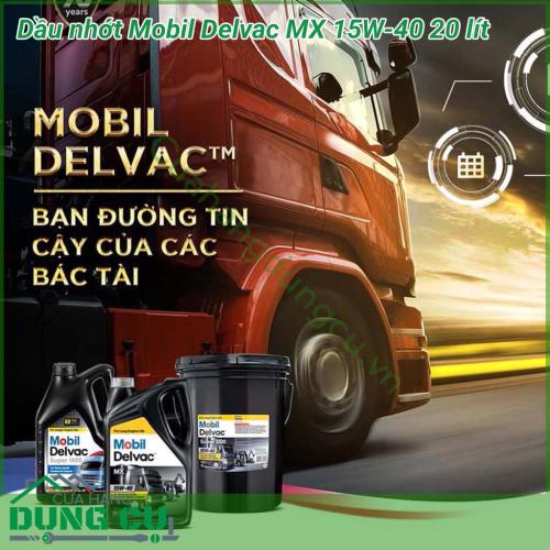 Dầu động cơ xe tải Mobil Delvac MX 15W-40 20L là dầu động cơ hiệu suất cao mang lại sự bôi trơn tuyệt vời cho động cơ diesel nhằm nâng cao tuổi thọ của động cơ. Mang đến sự an tâm khi sử dụng.