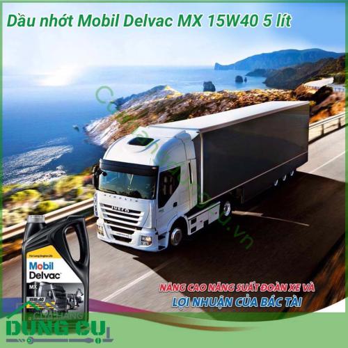 Dầu nhớt Mobil Delvac MX 15W40 5L là loại dầu động cơ cao cấp của Exxon Mobil, cung cấp sự bôi trơn tuyệt hảo cho những động cơ diesel đời mới ngày và giúp kéo dài tuổi thọ máy móc động cơ.