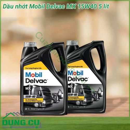 Dầu nhớt Mobil Delvac MX 15W40 5L là loại dầu động cơ cao cấp của Exxon Mobil, cung cấp sự bôi trơn tuyệt hảo cho những động cơ diesel đời mới ngày và giúp kéo dài tuổi thọ máy móc động cơ.