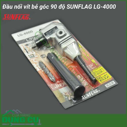 Đầu nối vít bẻ góc 90 độ SUNFLAG LG-4000 thiết kế nhỏ, gọn dễ thao tác, không mệt mỏi khi thao tác. Hữu ích cho việc bắt vít trên tường, cạnh và góc. Có thể sử dụng với mục đích khác nếu gắn dụng cụ tương ứng như mũi khoan, đá mài, đánh bóng..