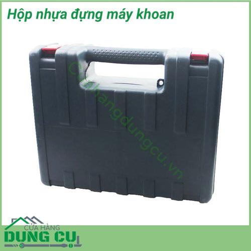 Hộp nhựa đựng máy khoan, máy mài, máy bắt vít thuận tiện để mang máy khoan đi mọi lúc, mọi nơi mà không sợ máy bị hư hỏng. Ngoài ra, còn có thể dùng để mang theo những dụng cụ hỗ trợ công việc như mũi khoan, dao, thước,...