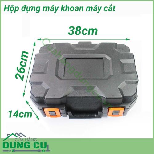 Hộp đựng máy khoan, máy cắt đa năng đựng máy khoan tiện lợi, thuận tiện cho việc đi lại. Hộp đựng rộng rãi thoải mái, đựng được nhiều loại mũi khoan mũi mài khác nhau. Đựng được các loại chuôi lục giác tiện lợi cho khoan , đầu chuyển vặn khẩu ,...      