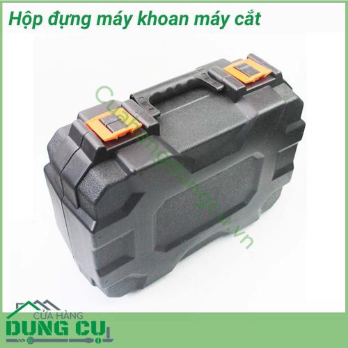 Hộp đựng máy khoan, máy cắt đa năng đựng máy khoan tiện lợi, thuận tiện cho việc đi lại. Hộp đựng rộng rãi thoải mái, đựng được nhiều loại mũi khoan mũi mài khác nhau. Đựng được các loại chuôi lục giác tiện lợi cho khoan , đầu chuyển vặn khẩu ,...      