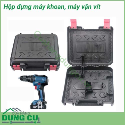 Hộp đựng máy khoan, máy vặn vít tiện lợi là sản phẩm chuyên dùng của thợ cơ khí sửa chữa và xây dựng. Hộp đựng máy khoan tiện lợi - Thuân tiện cho việc đi lại. Hộp đựng rộng rãi thoải mái , đựng được nhiều loại mũi khoan mũi vặn vít khác nhau,...