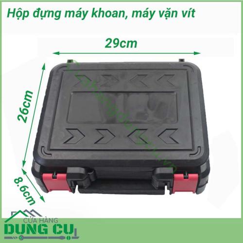 Hộp đựng máy khoan, máy vặn vít tiện lợi là sản phẩm chuyên dùng của thợ cơ khí sửa chữa và xây dựng. Hộp đựng máy khoan tiện lợi - Thuân tiện cho việc đi lại. Hộp đựng rộng rãi thoải mái , đựng được nhiều loại mũi khoan mũi vặn vít khác nhau,...