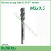 Mũi taro ren cấy xoắn AL-SP 1B STI M3x0.5 được thiết kế để taro ren cấy, nó có đường kính lớn hơn bình thường. Công dụng để taro xoắn ren trong.