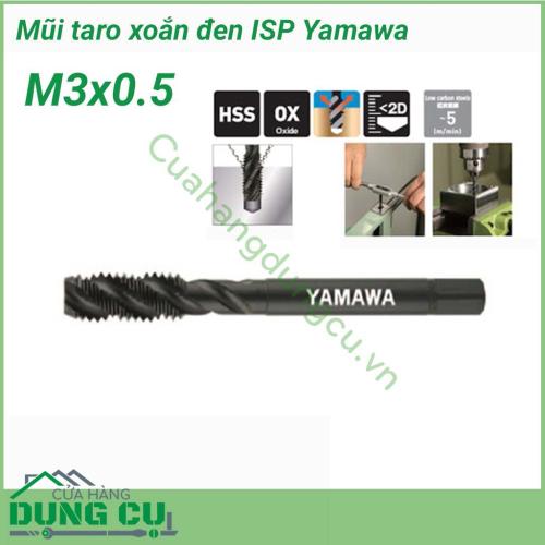 Mũi taro xoắn đen Yamawa ISP M3x0.5