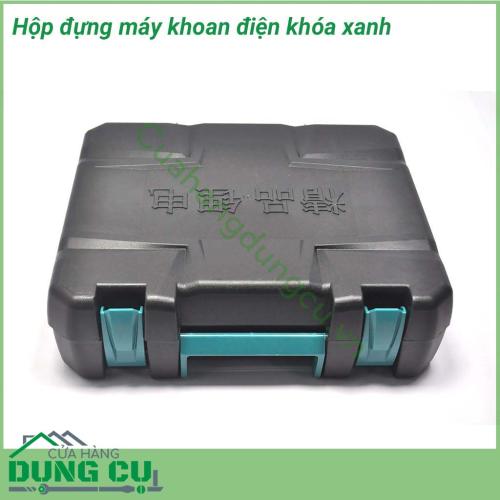 Hộp đựng máy khoan điện khóa xanh tiện lợi - Thuân tiện cho việc đi lại. Hộp đựng rộng rãi thoải mái. Ngoài đựng máy khoan còn có thể đựng được nhiều loại mũi khoan mũi mài khác nhau.