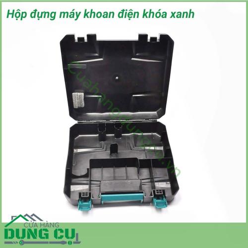 Hộp đựng máy khoan điện khóa xanh tiện lợi - Thuân tiện cho việc đi lại. Hộp đựng rộng rãi thoải mái. Ngoài đựng máy khoan còn có thể đựng được nhiều loại mũi khoan mũi mài khác nhau.