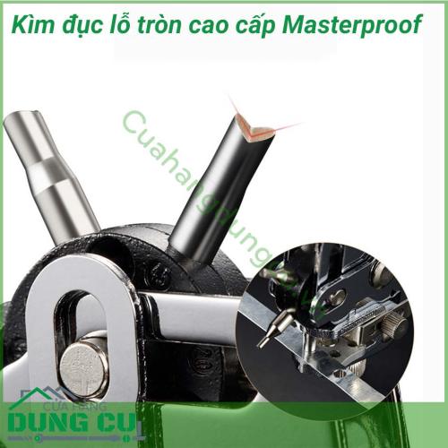 Kìm bấm lỗ tròn cao cấp Masterproof giúp bạn không chỉ đục lỗ tròn với nhiều kích cỡ khác nhau rất hữu ích cho bạn thỏa sức sáng tạo làm đồ handmade trên vật liệu da, giấy bìa....phù hợp cho việc thường xuyên đục lỗ thắt lưng, dây nịt, dây da đồng hồ,...