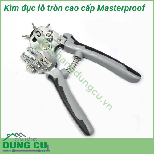 Kìm bấm lỗ tròn cao cấp Masterproof giúp bạn không chỉ đục lỗ tròn với nhiều kích cỡ khác nhau rất hữu ích cho bạn thỏa sức sáng tạo làm đồ handmade trên vật liệu da, giấy bìa....phù hợp cho việc thường xuyên đục lỗ thắt lưng, dây nịt, dây da đồng hồ,...