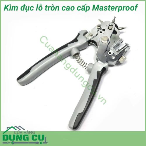 Kìm bấm lỗ tròn cao cấp Masterproof giúp bạn không chỉ đục lỗ tròn với nhiều kích cỡ khác nhau rất hữu ích cho bạn thỏa sức sáng tạo làm đồ handmade trên vật liệu da, giấy bìa....phù hợp cho việc thường xuyên đục lỗ thắt lưng, dây nịt, dây da đồng hồ,...