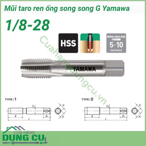 Mũi taro ren ống song song G 1/8-28 Yamawa