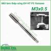 Mũi taro thép cứng EH-HT P3 Yamawa M3 x 0.5 5P được thiết kế đặc biệt để taro vật liệu cứng có độ cứng từ 35~45HRC như là thép hợp kim, thép các bon cao đã qua xử lý nhiệt và dập, thép khuôn. Chúng ta sử dụng mũi taro tay có đoạn ren cạn 5P cho lỗ thông 