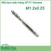 Mũi taro xoắn trắng SP P1 Yamawa M1.2 x 0.25 Dùng taro cho vật liệu thép carbon trung bình