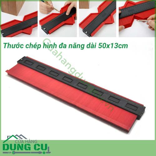 Thước chép hình đa năng dài 50x13cm dùng để sao chép viền, hình dạng của các loại vật đúc, giúp cung cấp cho bạn đường viền chép hình, biên dạng một cách chính xác.