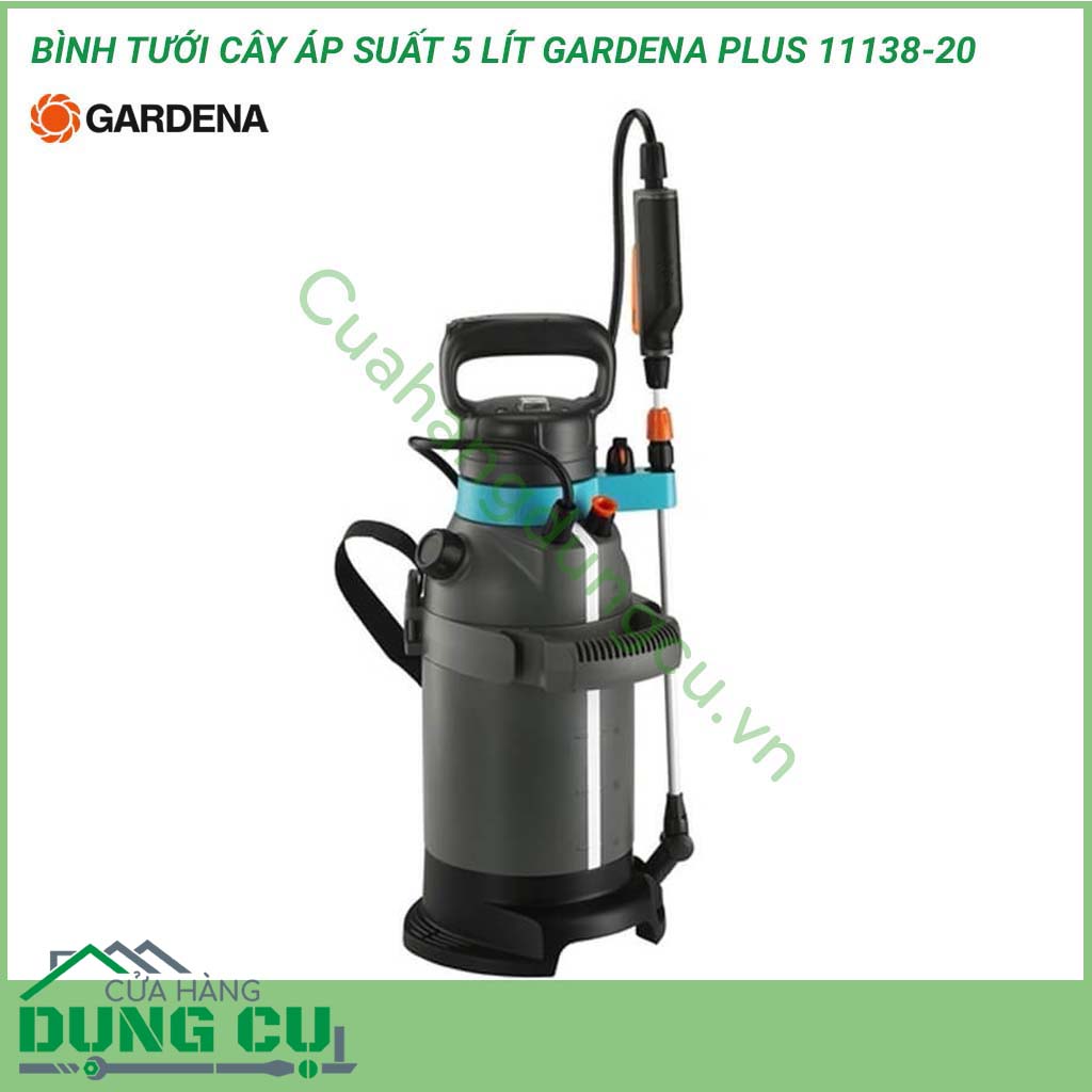 Bình phun xịt áp suất 5L Gardena Plus 11138-20 thiết kế được dựa trên nghiên cứu về công năng học, mang lại sự thoải mái và dễ dàng cho người dùng. Màu sắc hiện đại, bắt mắt, mang lại thẩm mỹ cho khu vườn và phù hợp với những gia đình hiện đại.  