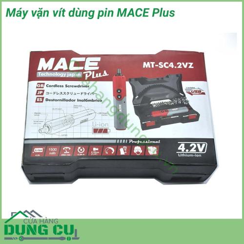 Máy vặn vít dùng pin MACE Plus là thiết bị tiện lợi để cải thiện chất lượng công việc đặc biệt khi phải bắt vít trên những bề mặt khó, độ cứng cao