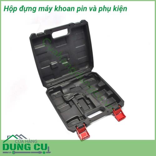 Hộp đựng máy khoan pin và phụ kiện tiện lợi - Thuân tiện cho việc đi lại . Hộp đựng rộng rãi thoải mái , đựng được nhiều loại mũi khoan mũi mài khác nhau. Đựng được các loại chuôi lục giác tiện lợi cho khoan , đầu chuyển vặn khẩu ,...   