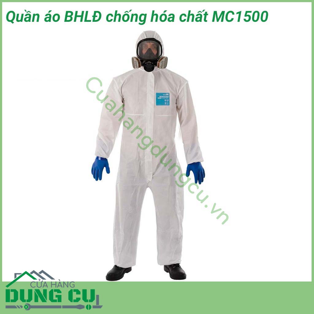 Quần áo chống hóa chất độc hại MC 1500 (trắng)