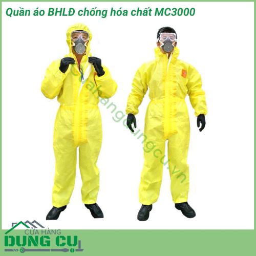 Quần áo BHLĐ chống hóa chất MC 3000 được cấu tạo bởi nhiều lớp vải với độ nhận thấy cao, chắc chắn, bền, thích hợp cho các công nhân làm việc trong các môi trường cực kỳ nguy hiểm giúp bảo vệ an toàn cho người sử dụng một cách tối ưu nhất.