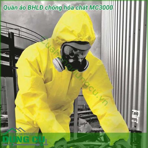 Quần áo BHLĐ chống hóa chất MC 3000 được cấu tạo bởi nhiều lớp vải với độ nhận thấy cao, chắc chắn, bền, thích hợp cho các công nhân làm việc trong các môi trường cực kỳ nguy hiểm giúp bảo vệ an toàn cho người sử dụng một cách tối ưu nhất.