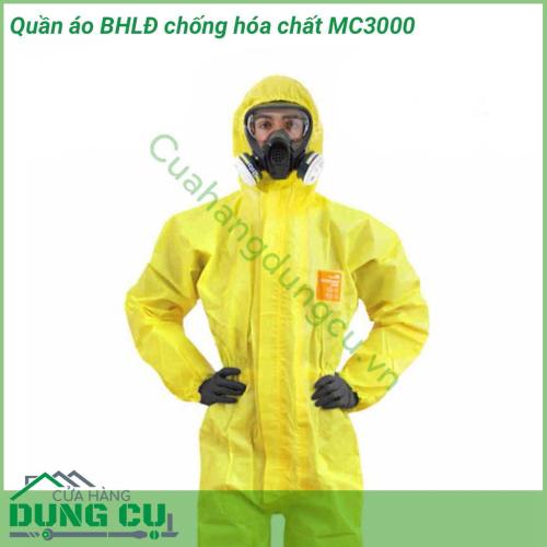 Quần áo BHLĐ chống hóa chất MC 3000 được cấu tạo bởi nhiều lớp vải với độ nhận thấy cao, chắc chắn, bền, thích hợp cho các công nhân làm việc trong các môi trường cực kỳ nguy hiểm giúp bảo vệ an toàn cho người sử dụng một cách tối ưu nhất.