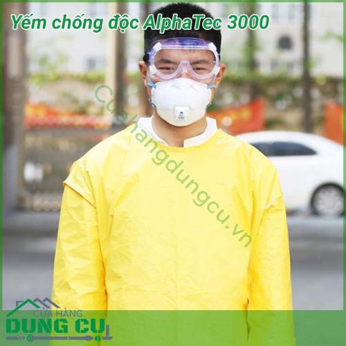 Yếm chống hóa chất AlphaTec 3000 phù hợp với những công việc có lượng hóa chất, bụi bặn khí thải nhỏ, diện tích ảnh hướng bé chỉ ở phần yếm có thể che phủ.