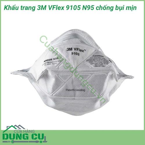 Khẩu trang 3M VFlex 9105 N95 chống bụi và virus là sản phẩm khẩu trang cao cấp đến từ thương hiệu 3M. Sản phẩm khẩu trang N95 9105 với khả năng lọc được hạt hạt PM siêu nhỏ, lọc được mùi khó khó chịu, lọc được cả vi khuẩn virut gây hại đến sức khỏe