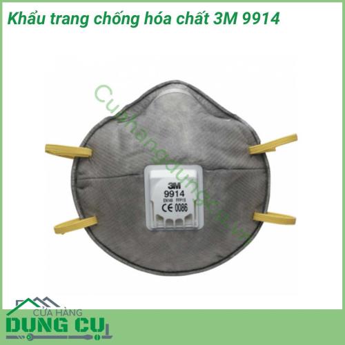 Khẩu trang chống hóa chất 3M 9914 được biết đến như giải pháp tin cậy chống bụi, bảo vệ công nhân làm làm việc trong môi trường bụi có dầu. Đặc biệt 3M 9914 còn có thêm van thở giúp người đeo hô hấp dễ dàng.