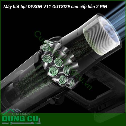 Máy hút bụi DYSON OUTSIZE bản 2 pin cao cấp được thiết kế để làm sạch sâu toàn bộ ngôi nhà, cung cấp công suất hút, thời gian chạy và các công cụ được thiết kế để làm sạch sâu toàn bộ ngôi nhà của bạn