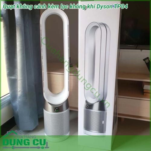 Quạt không cánh kèm lọc không khí Dyson TP04 được thiết kế theo công nghệ hiện đại, tạo ra luồng không khí mạnh. Kiểu dáng đẹp, dễ phối với nội thất Máy bao gồm lọc không khí, lọc được các hạt nano, nấm mốc trong không khí, và các mùi khó chịu