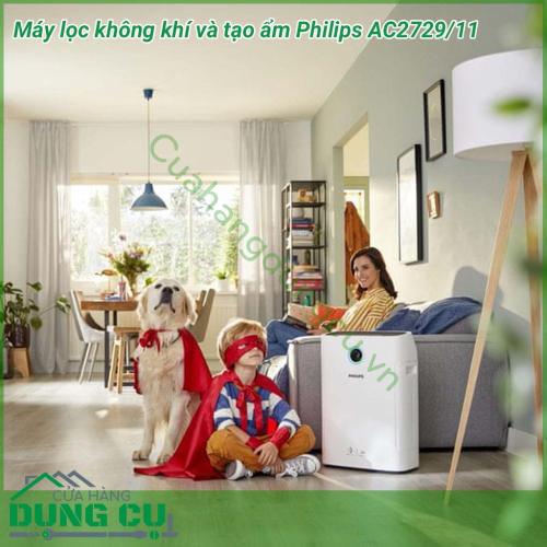 Máy lọc không khí và tạo ẩm Philips AC2729/11 sự kết hợp hoàn hảo giữa máy lọc không khí và máy tạo độ ẩm, giúp cải thiện chất lượng không khí mang đến luồng không khí trong lành cho ngôi nhà bạn. 