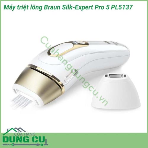 Máy triệt lông Braun Silk-Expert Pro 5 PL5137 sử dụng công nghệ IPL an toàn, nhanh nhất và hiệu quả nhất từ ​​Braun để triệt lông vĩnh viễn