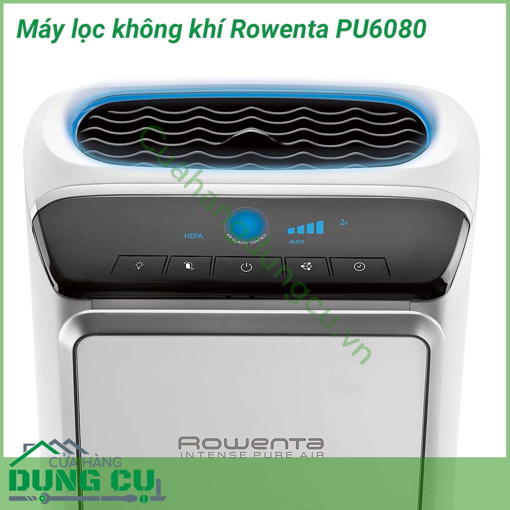 Máy lọc không khí Rowenta PU6080 dòng cao cấp 4 màng lọc, dùng được cho phòng lên đến 140m2, giúp làm sạch 99,95% không khí cũng quanh căn phòng của bạn. Khử sạch nấm mốc, mùi khói bụi, thuốc lá, loại sạch các tác nhân gây dị ứng qua 4 màng lọc: