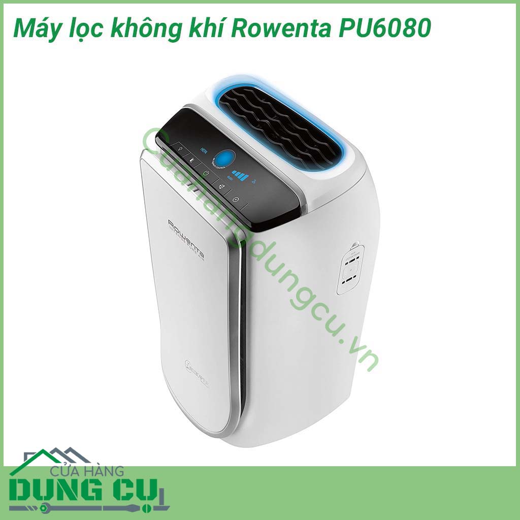 Máy lọc không khí Rowenta PU6080 dòng cao cấp 4 màng lọc, dùng được cho phòng lên đến 140m2, giúp làm sạch 99,95% không khí cũng quanh căn phòng của bạn. Khử sạch nấm mốc, mùi khói bụi, thuốc lá, loại sạch các tác nhân gây dị ứng qua 4 màng lọc: